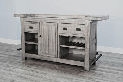 Alpine - Traditional Wood Home Bar - Gray
