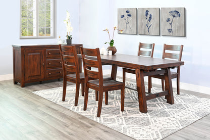Tuscany - Dining Table With Extensions With Turnbuckle - Vintage Mocha