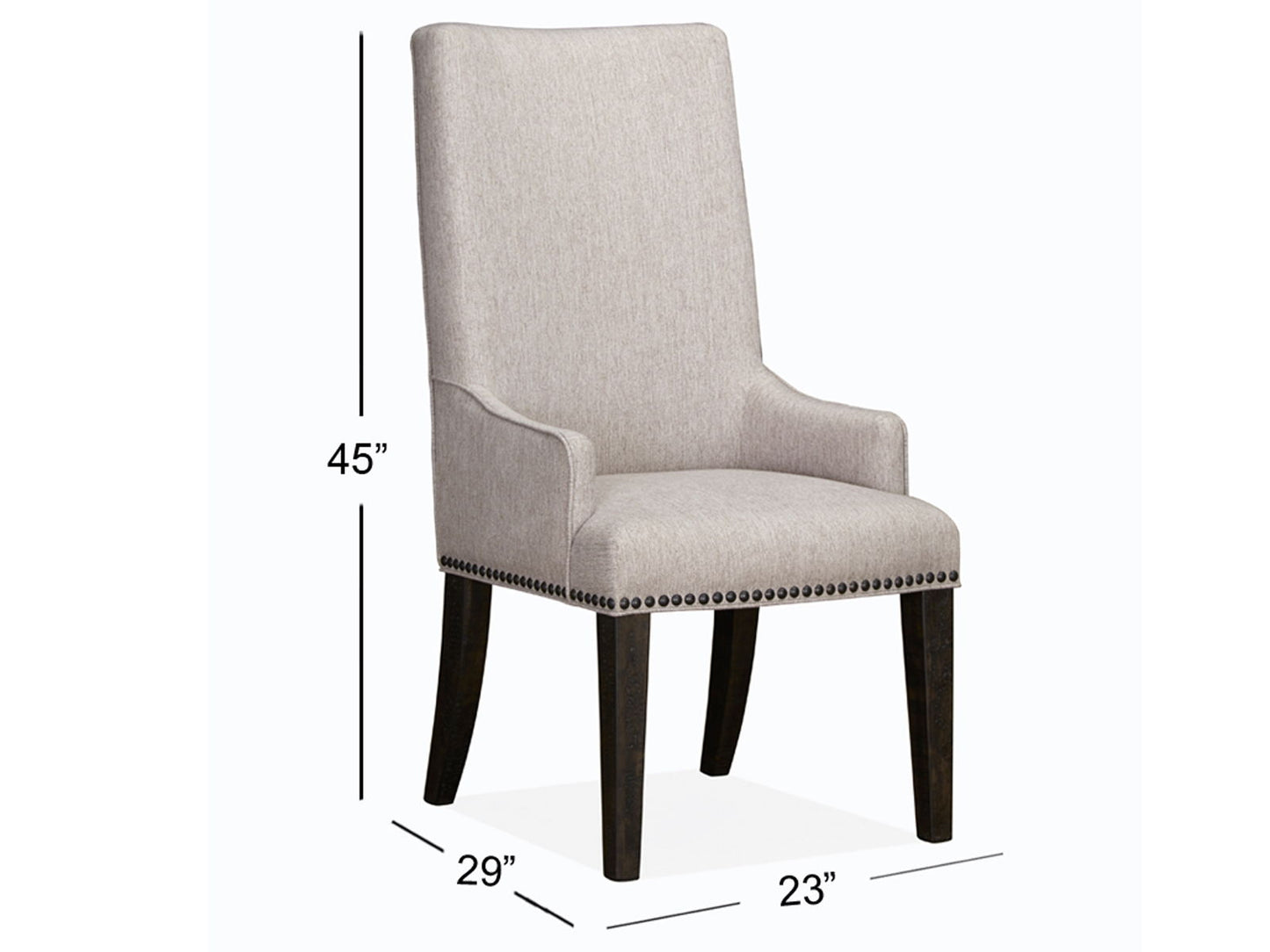 Bellamy - Upholstered Host Chair (Set of 2) - Peppercorn