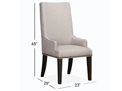 Bellamy - Upholstered Host Chair (Set of 2) - Peppercorn