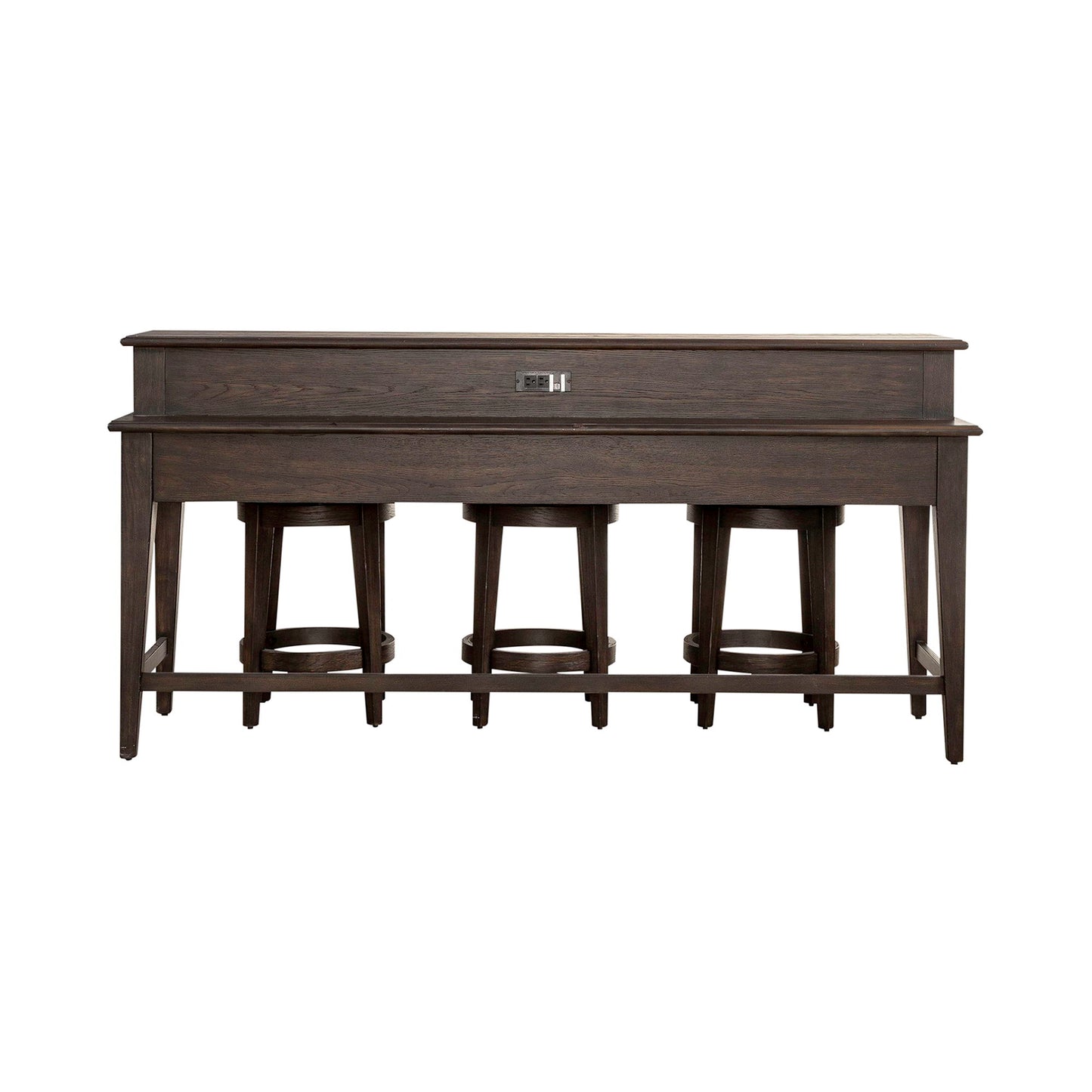 Mill Creek - 4 Piece Console Set (Bar Console & 3 Stools) - Peppercorn