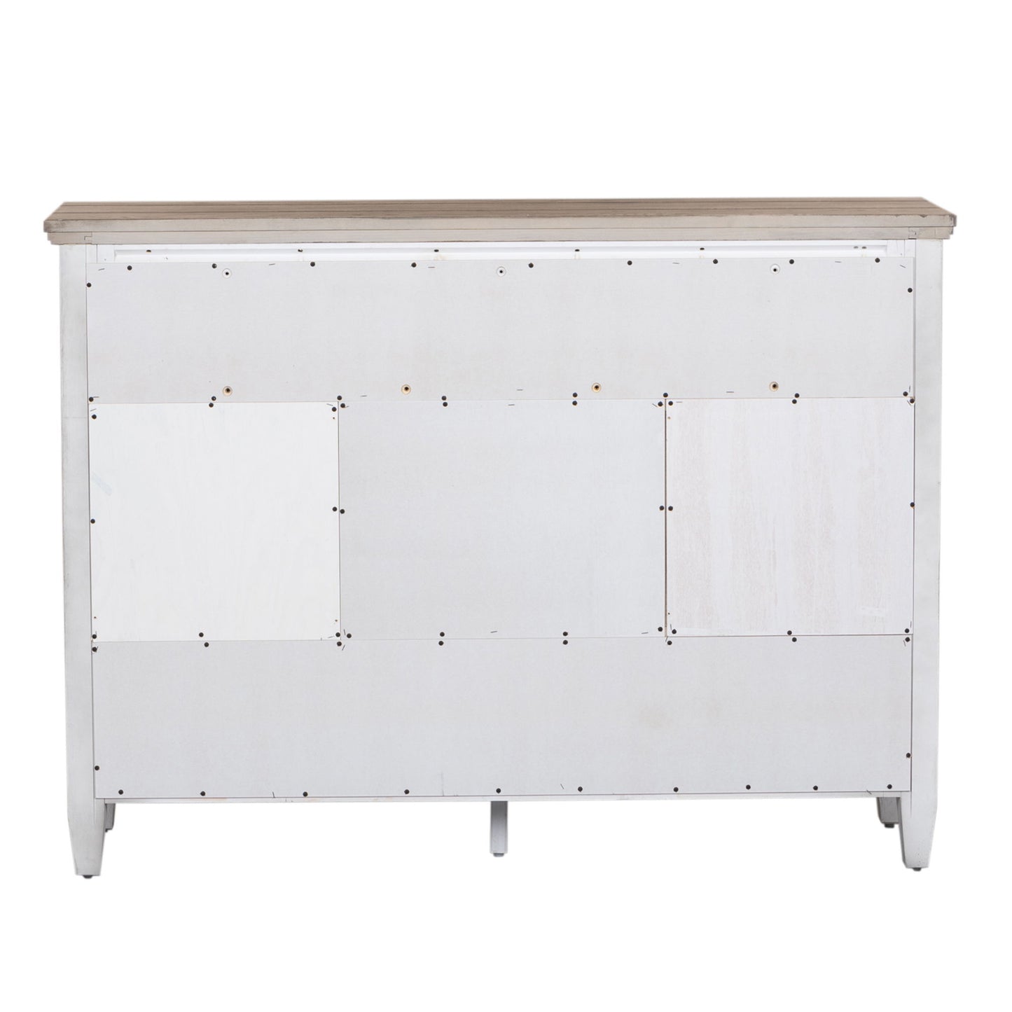 Heartland - 2 Door 6 Drawer Chesser - Antique White / Tobacco Tops