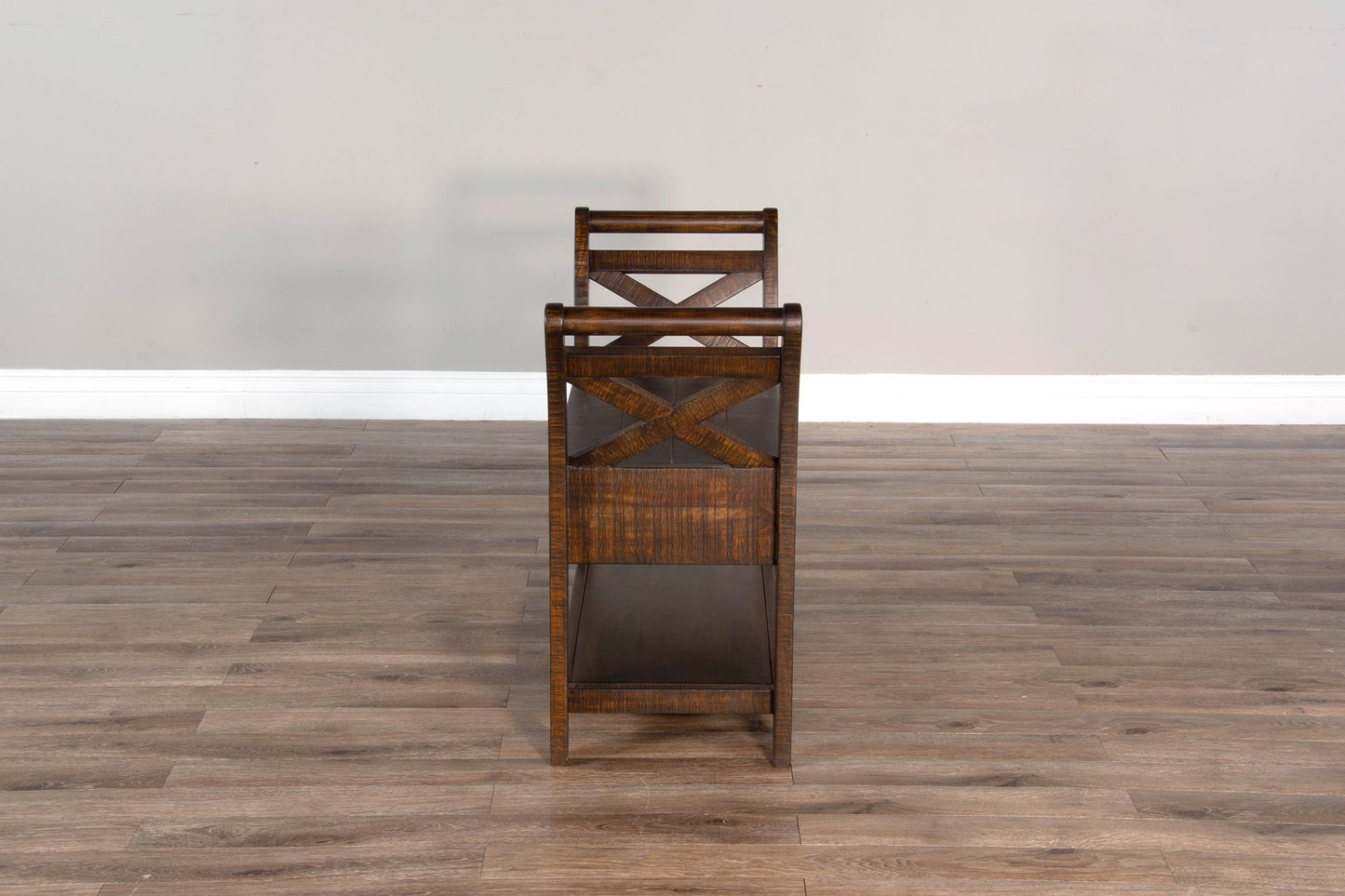 Homestead - Accent Bench With Storage, Wood Seat - Tobacco Leaf