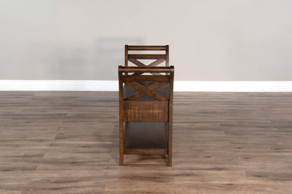 Homestead - Accent Bench With Storage, Wood Seat - Tobacco Leaf