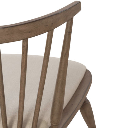 Americana Farmhouse - Upholstered Seat Windsor Chair - Dusty Taupe