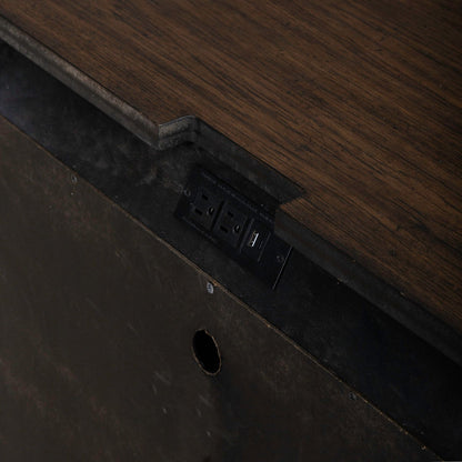 Providence Park - Nightstand With Charging Station - Chateau Brown