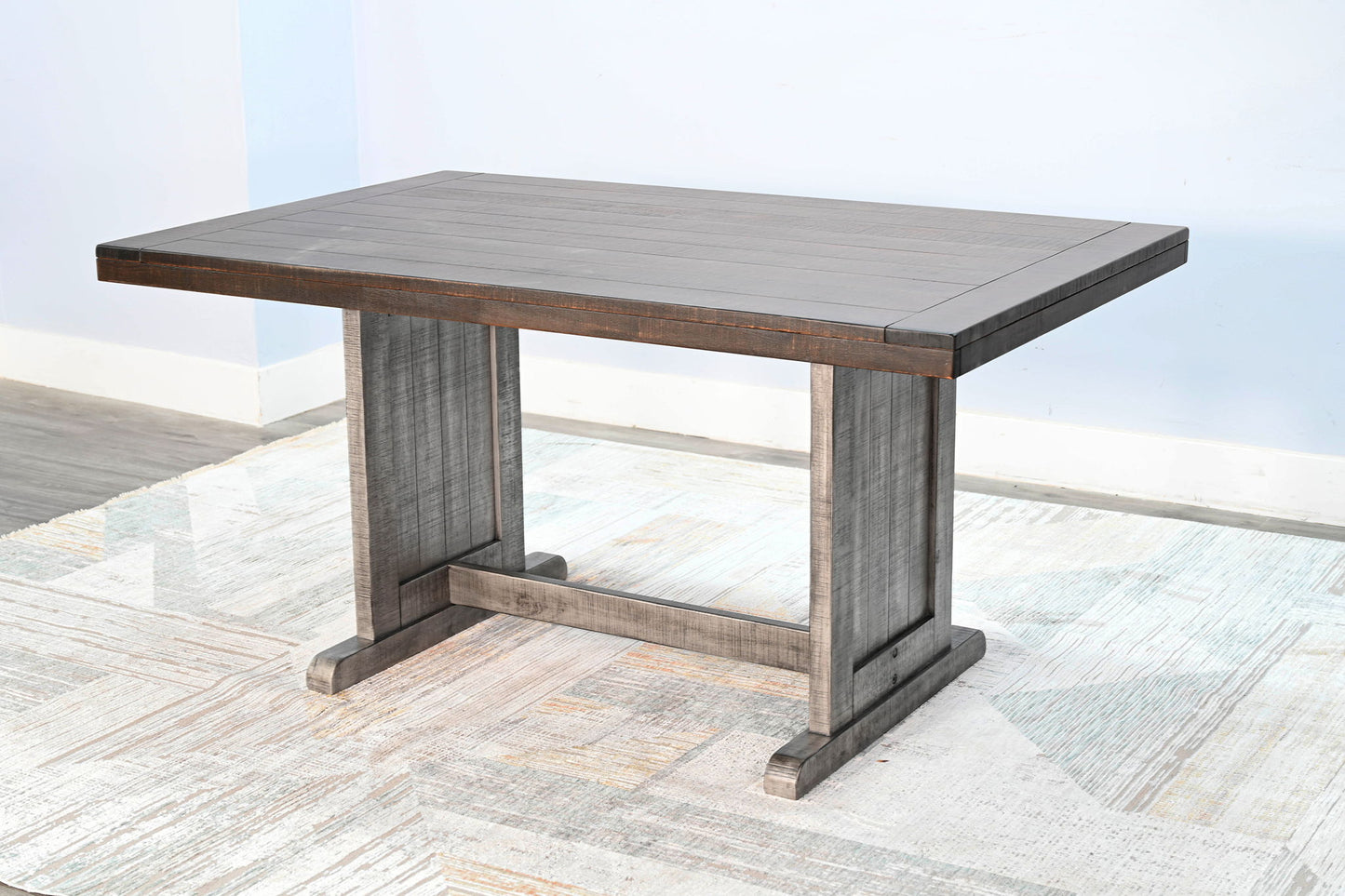 Homestead Hills - Rectangular Wood Dining Table - Tobacco Leaf / Alpine Gray