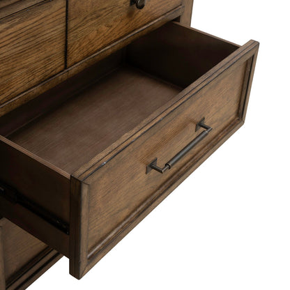 Carolina Park - 7 Drawer Dresser - Amber Brown