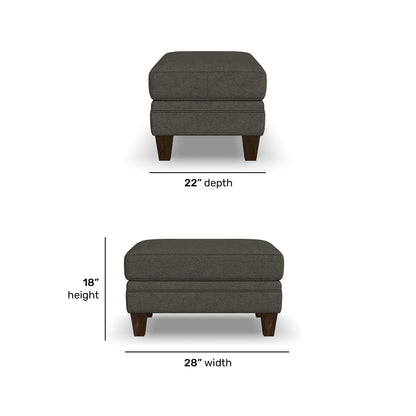 Lottie - Fabric Ottoman