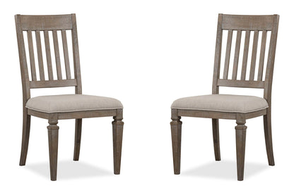Lancaster - Dining Side Chair With Upholstered Seat (Set of 2) - Dovetail Gray
