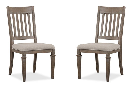 Lancaster - Dining Side Chair With Upholstered Seat (Set of 2) - Dovetail Gray