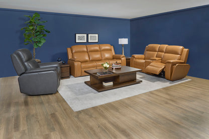 Ziggy - Power Reclining Loveseat With Console, Power Headrest, Lumbar, Heat & Massage