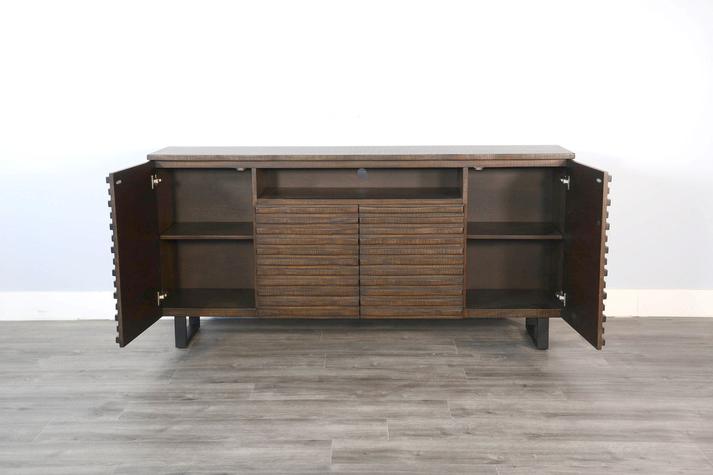 Homestead - Sled 72" Media Console - Tobacco Leaf