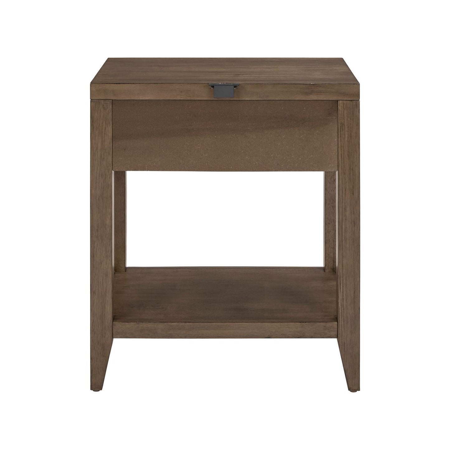 Shaker Lakes - Open Nightstand With Charging Station - Harvest Brown