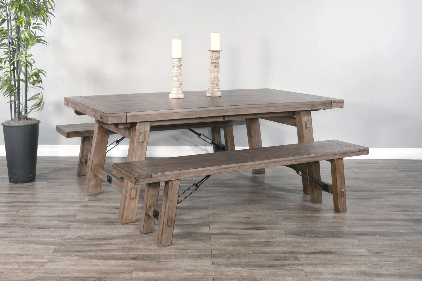 Doe Valley - Wood Dining Table With Extensions With Turnbuckle - Buckskin