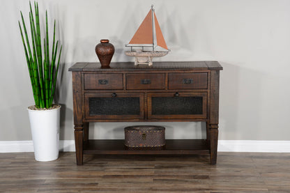 Homestead - Transitional Mahogany Wood Server - Tobacco Leaf