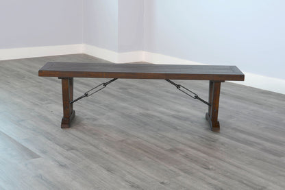 Homestead - Bench With Turnbuckles - Tobacco Leaf