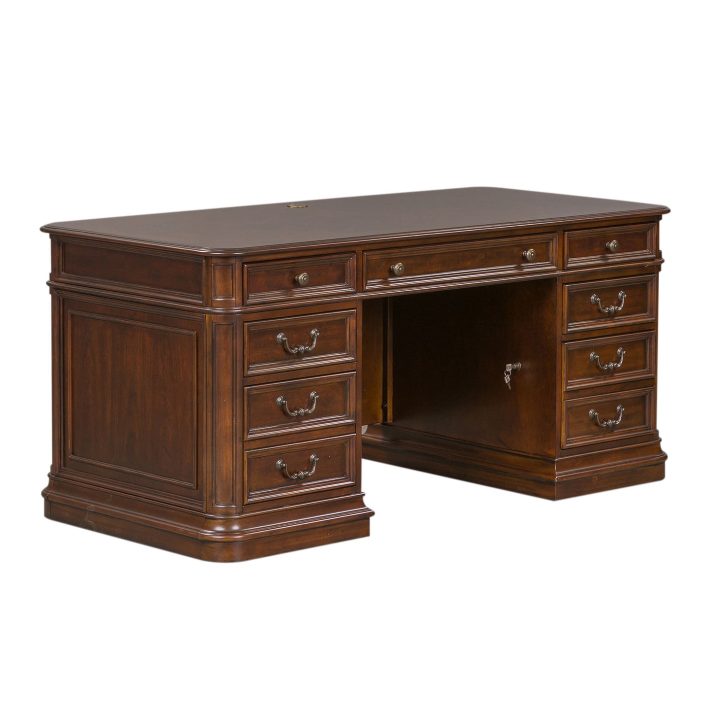 Brayton Manor - 5 Piece Home Office Jr Executive Set - Cognac