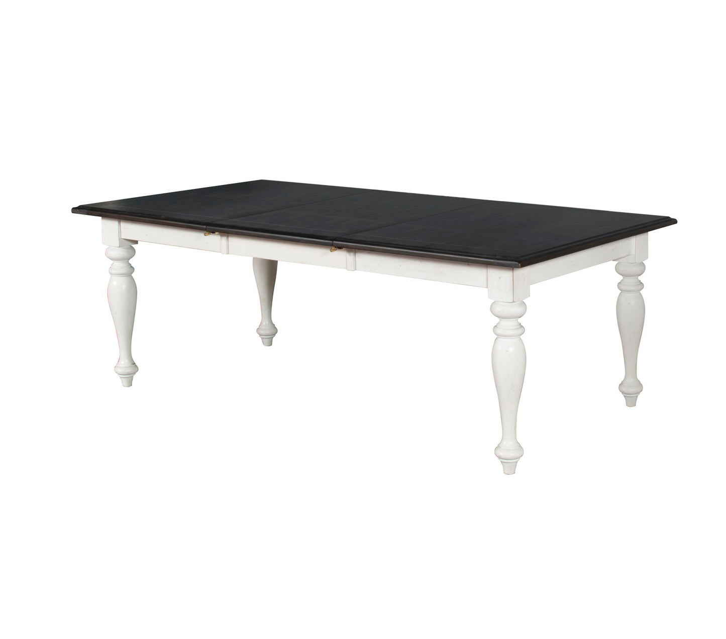 Carriage House - Rectangular Dining Table With Extensions - Cottage White / Europen Dark