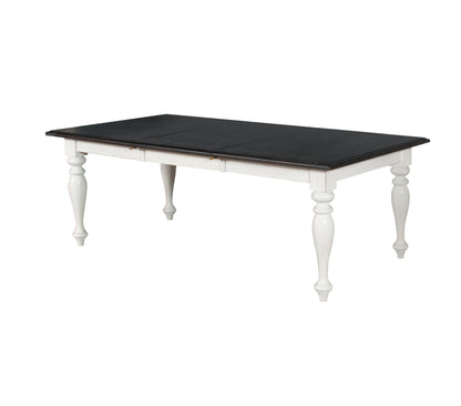 Carriage House - Rectangular Dining Table With Extensions - Cottage White / Europen Dark