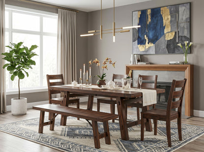 Tuscany - Dining Table With Extensions With Turnbuckle - Vintage Mocha
