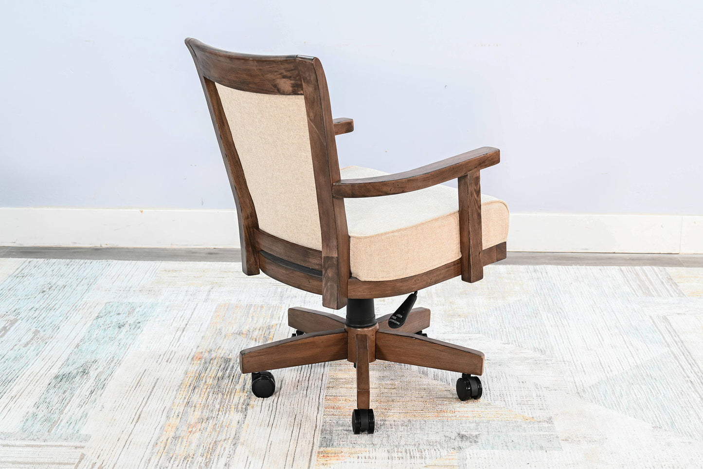 Doe Valley - Game Chair With Casters, Cushion Seat & Back - Buckskin / Beige