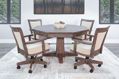 Doe Valley - Game Chair With Casters, Cushion Seat & Back - Buckskin / Beige