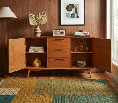 American Modern - Wood Sideboard Buffet - Cinnamon