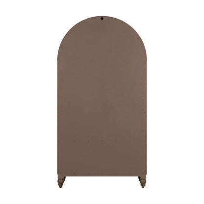 Americana Farmhouse - Arched Display Cabinet - Dusty Taupe