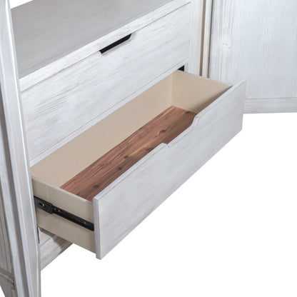 River Place - Armoire - Riverstone White & Tobacco