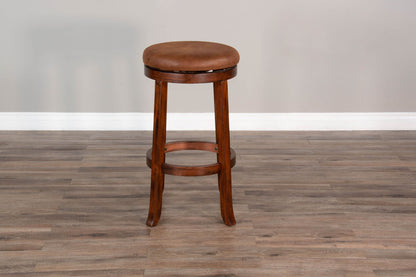 Santa Fe - 30" Swivel Stool With Cushion Seat (Set of 2) - Dark Chocolate