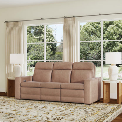 Dutch - Power Reclining Sofa With Console, Power Headrest, & Lumbar