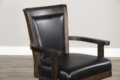 Homestead - Game Chair With Casters, Cushion Seat & Back - Tobacco Leaf