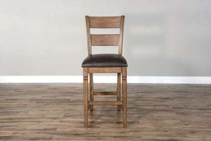 Doe Valley - Bar Ladderback Barstool, Cushion Seat (Set of 2) - Buckskin