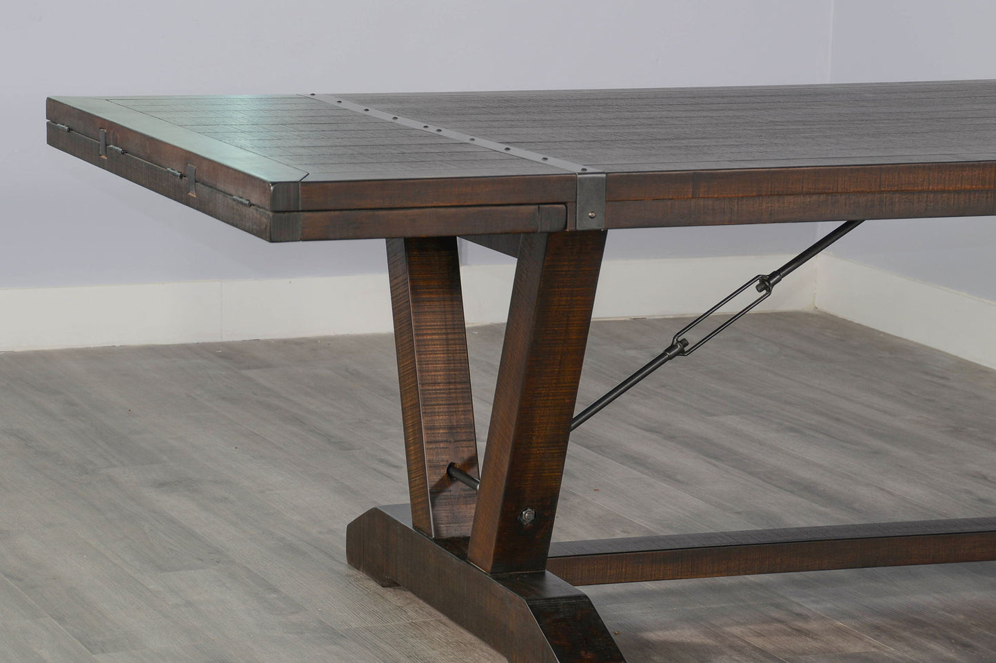 Homestead - Yellowstone Dining Table With Extensions With Folding Leaves - Tobacco Leaf