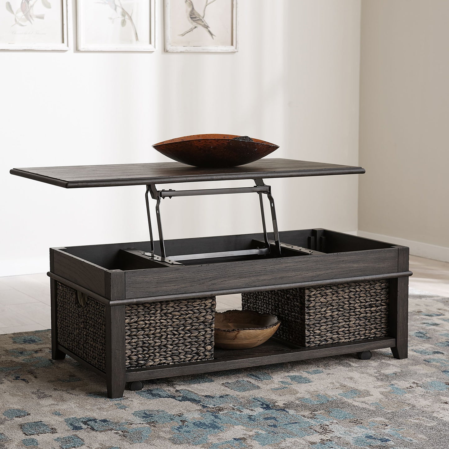 Mill Creek - Lift Top Cocktail Table - Peppercorn