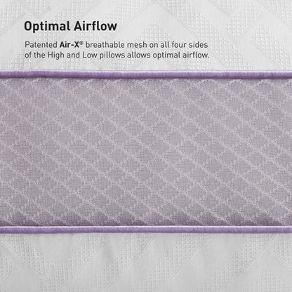 Bedgear High-Low Performance Pillow - Soft Support Pillow For Neutral Sleepers - Low Size