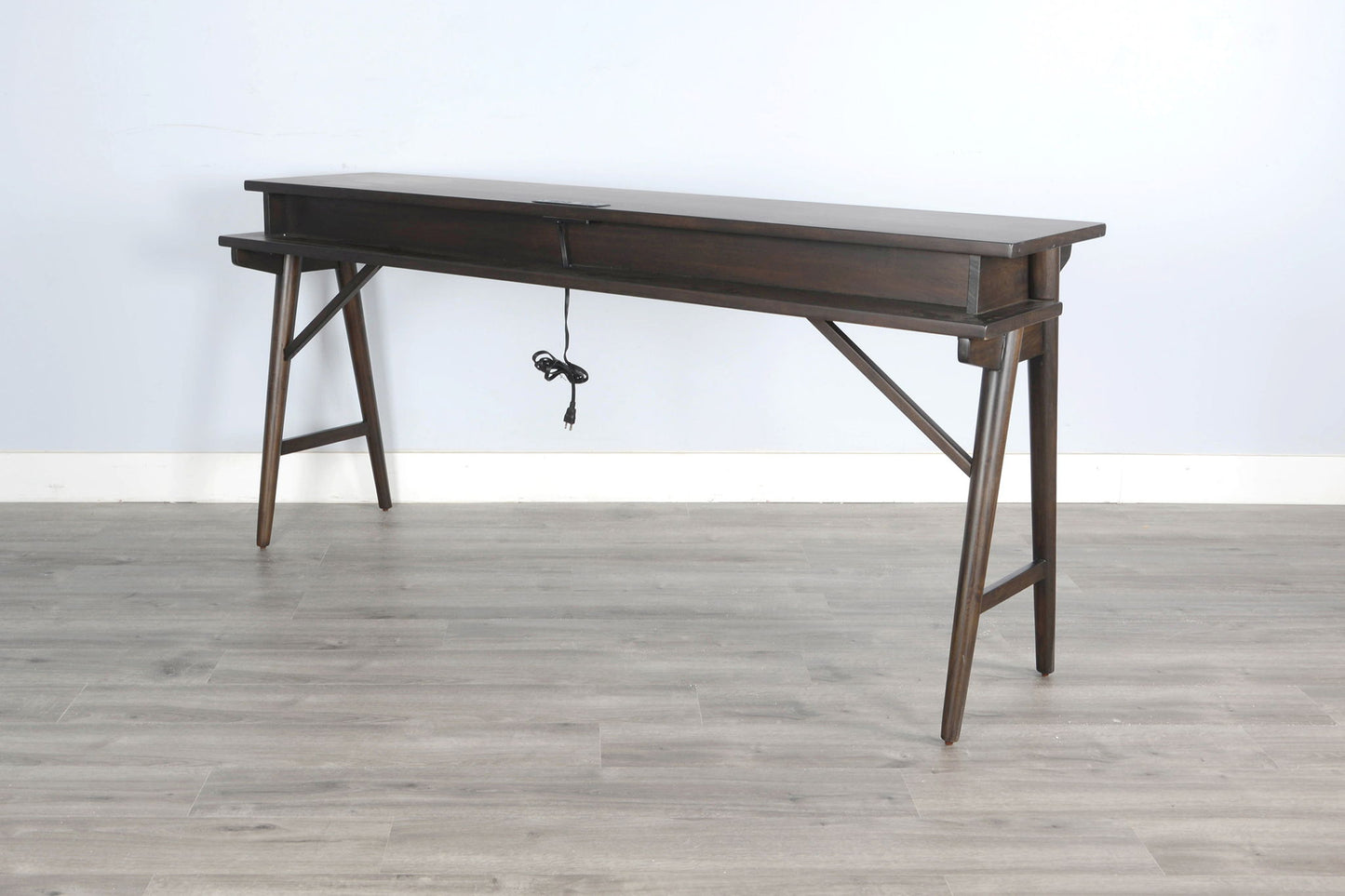 Americana - Console Table With USB Power Pack - Dark Brown