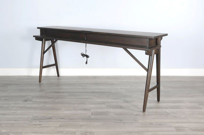 Americana - Console Table With USB Power Pack - Dark Brown