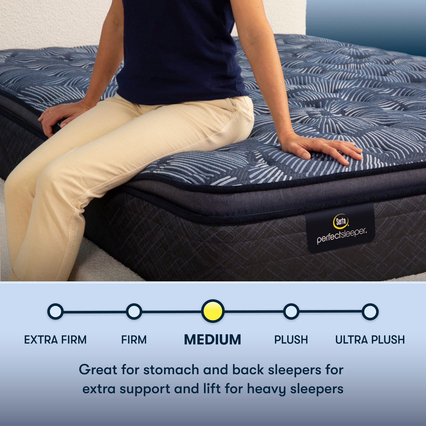 Perfect Sleeper - 14.5" Cobalt Calm Medium Pillow Top Mattress