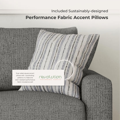 Theodore - Fabric Stationary Three-Cushion Sofa
