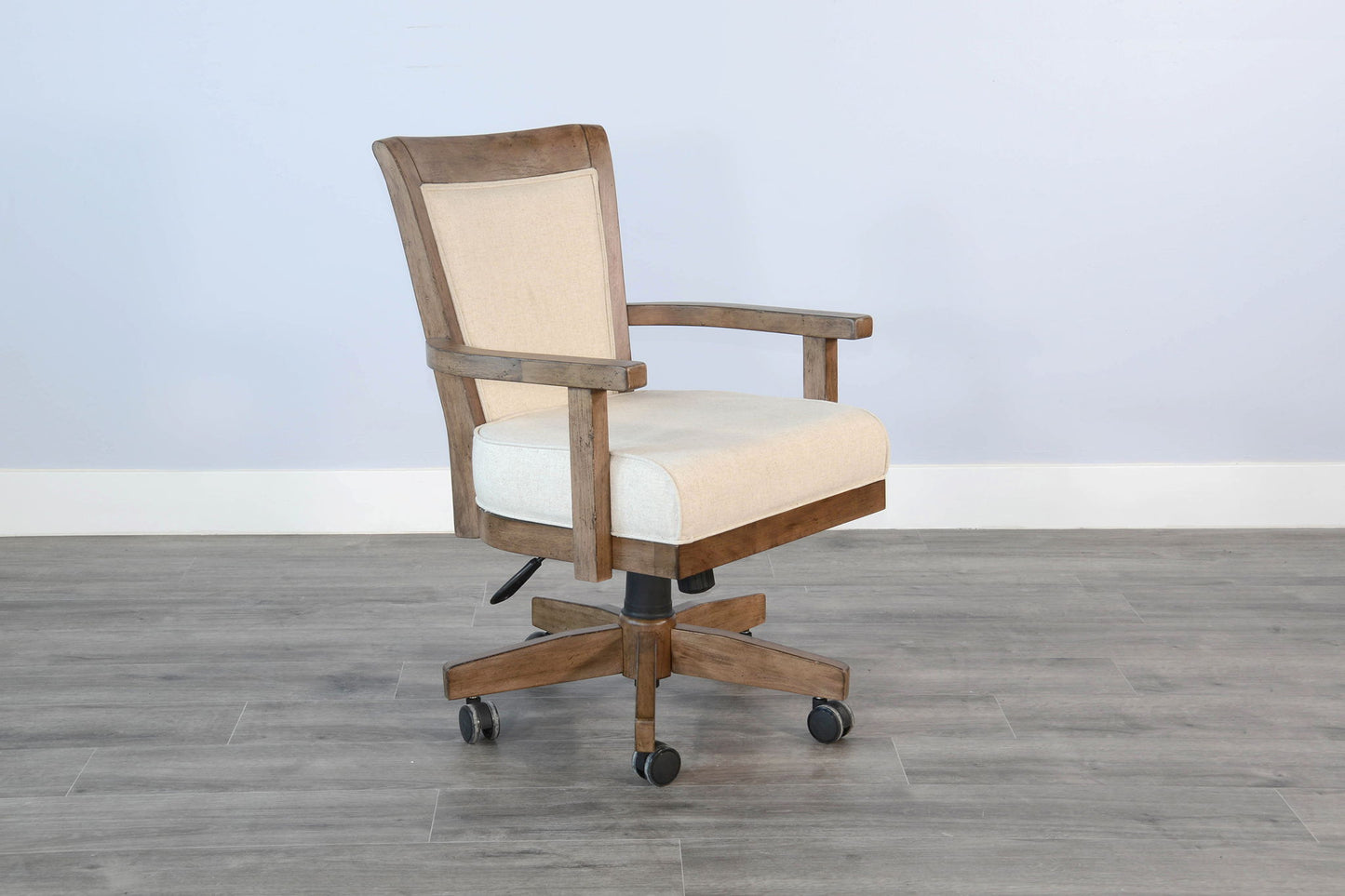 Doe Valley - Game Chair With Casters, Cushion Seat & Back - Buckskin / Beige