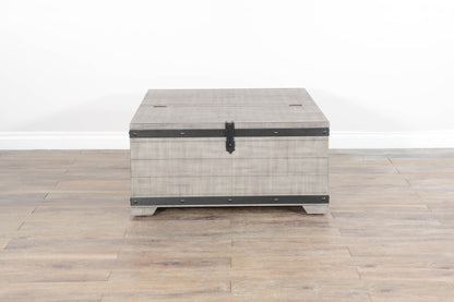 Alpine - Mahogany Wood Coffee Table With Lift Top And Casters - Gray
