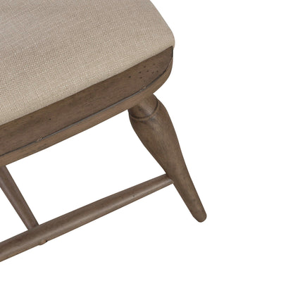 Americana Farmhouse - Upholstered Seat Windsor Chair - Dusty Taupe