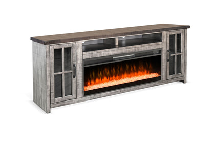 Homestead Hills - Media Console - Tobacco Leaf / Gray