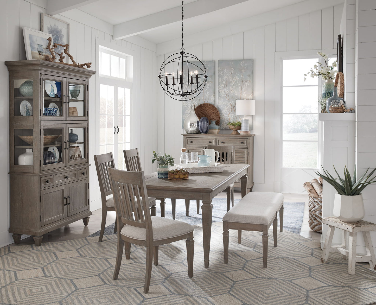 Lancaster - Dining Side Chair With Upholstered Seat (Set of 2) - Dovetail Gray