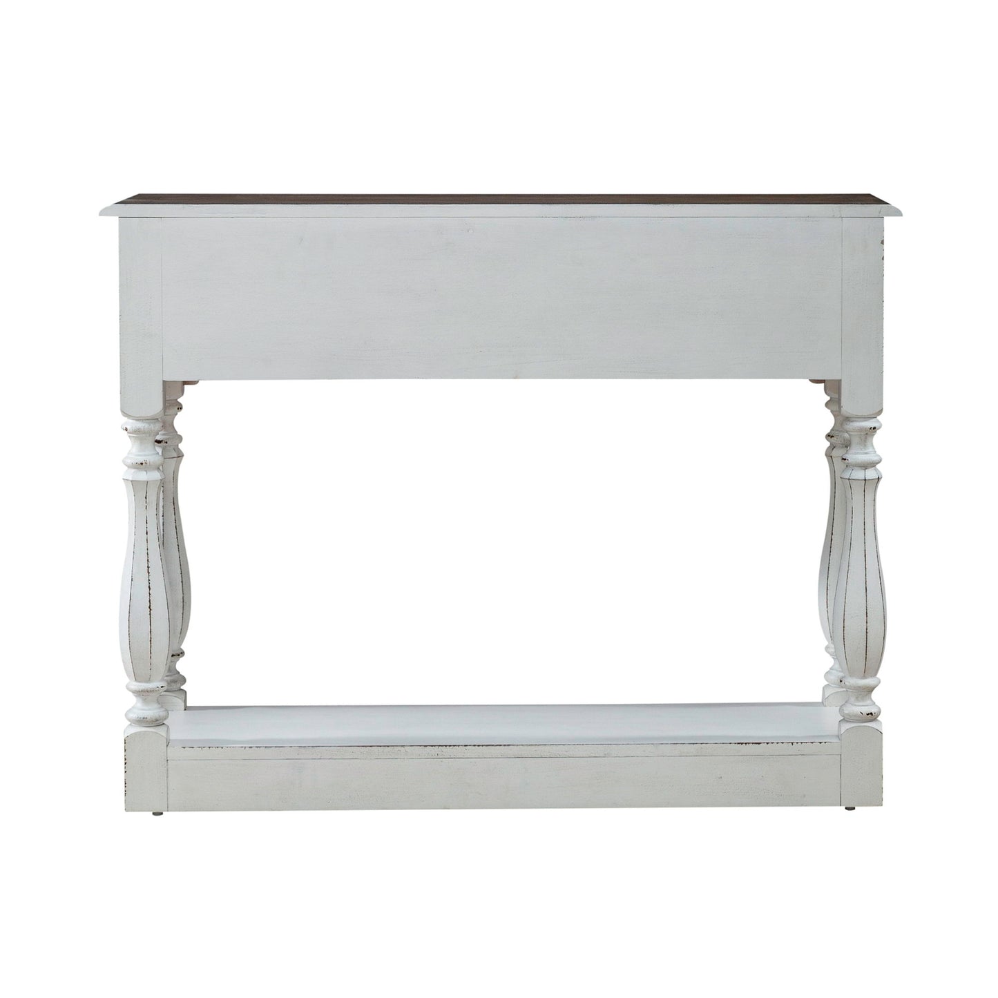 Magnolia Manor - Hall Console Bottom With Shelf For Display & Storage - Antique White