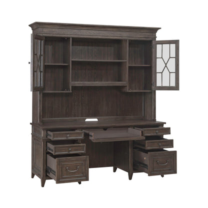 Paradise Valley - Credenza & Hutch - Saddle Brown