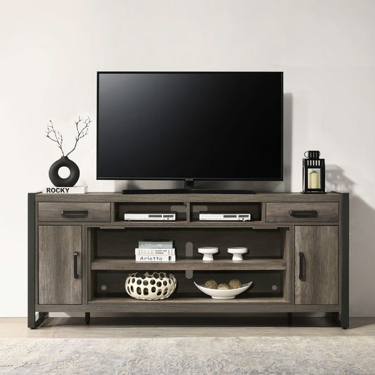 Fireplace TV Consoles - 78" Fireplace TV Console FTS - Brown