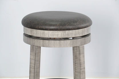 Alpine - Bar Swivel Stool, Cushion Seat (Set of 2) - Gray